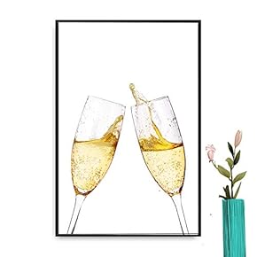 Framed Canvas Wall Art Red Wine Canvas Prints Home Artwork Decoration for Living Room,Bedroom - 16x24 inches