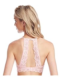 Jenny Jen Miley - Bralette sexy de encaje, cuello alto, tamaño S-XL para copa A a D
