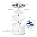 Vekonn Cat Water Fountain with Stainless Steel Top and 2 Flower Spouts, 2.5L Pet Water Fountain with Led Light and Water Level Window