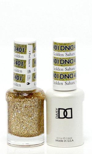 DND *Duo Gel* (Gel & Matching Polish) Glitter Set 401 - Golden Sahara Star