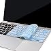 MOSISO Silicone Keyboard Cover Protective Skin Compatible with MacBook Pro 13 inch 2017 & 2016 Release A1708 Without Touch Bar, MacBook 12 inch A1534, White Blue Marble