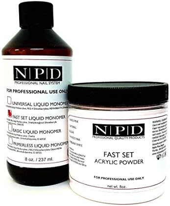 NPD Fast Set Acrylic Powder & Liquid Monomer 8 oz.- Clear