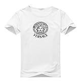 Versace Jeans Logo For Men's Printed Short Sleeve Tee Tshirt Medium White