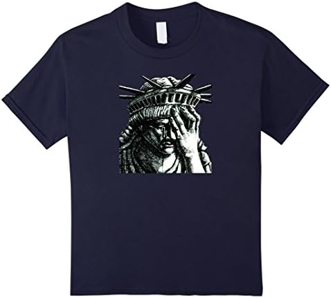 unisex-child Statue of Liberty Crying Anti Trump Resist No Muslim Ban 8 Navy