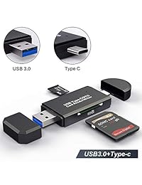 Lector de tarjetas USB tipo C SD Micro SD, lector de tarjetas USB 3.0 SD OTG adaptador para tarjetas SDXC, SDHC, SD, MMC, RS- MMC, Micro SDXC, Micro SD, Micro SDHC y tarjetas UHS-I.