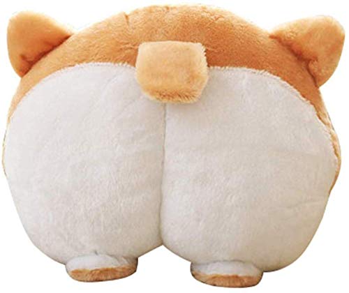 ILINKER Pets Puppy Cute Corgi Butt Throw Pillow Neck Support Pillow Cushion Travel Pillows Animals Stuffed Toy Gifts(42x42cm)