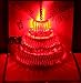 3D Pop Up Greeting Cards LED Light Happy Birthday Music Card Postcards (Birthday Cake)