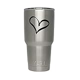 Heart Love Peace Vinyl Sticker Decal for Yeti Rambler 30 oz RTIC Sic Cup