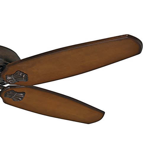 Casablanca Fan 60 inch Traditional Ceiling Fan in Brushed Cocoa with 5 Walnut Blades and Wall Control (Certified Refurbished) (Provence Crackle) - Thumbnail 4