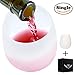 Nlife Silicone Wine Glasses Food Grade Silicone Dishwasher Safe Red Wine White Wine Beer Whiskey Beverage 100% Unbreakable Cups Tumblers - Drinkware Set for Camping BBQ Party Cups Poolside (12oz 1pcs)