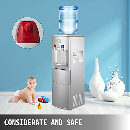 VBENLEM 2 in 1Water Cooler Dispenser with Built in Ice Maker Machine