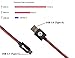 USB Type C To USB 3.0 Cable, BitTrendx 6.6 Feet Metal Shell Nylon Braided USB C Data Sync Charging Cord for Samsung Galaxy S8 S8 Plus Google Pixel Nexus 5X 6P LG V20 OnePlus 2 3 Huawei P9 (Red)