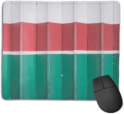 Red Green Corrugated Sheet Mouse Pads,Non Slip Mouse Mat Pad,Washable Stitched Edge Mousepad for Gaming,Computer,Laptop,9.8x11.8 Inch
