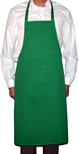 Bib Aprons-Kelly Green-12 Pc (1 Dz) Pack-new Spun Poly-commercial Restaurant Kitchen (Kelly Green)