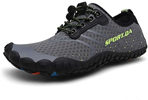 Mens Womens Water Shoes, Quick-Dry Lightweight Barefoot Wide Feet Toe Solid Drainage Sole Aqua Sock for Kayaking, Boating, Hiking, Surfing, Swiming, Diving, Beach Walking, Yoga