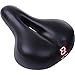 Rock Rider Extremely Comfortable Bicycle Seat by for Women and Man Comfort Healthy Gel Bike Saddle Padded Wide Seat Cover (Black)