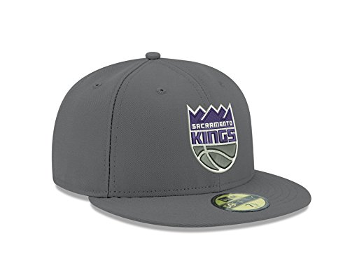 New Era NBA Sacramento Kings Men\'s Official 59FIFTY Fitted Cap, 7, Graphite