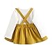 Autumn Winter Baby Princess Long Sleeve with Cute Rabbit Ears Heart Mock Two-piece Bebe Baby Girls Princess Dress