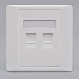 N+B CAT6 Gigabit Ethernet RJ45 LAN Network Socket Faceplate Dual-Pass Female to view 4