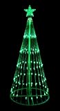 4' Green LED Light Show Cone Christmas Tree Lighted Yard Art Decoration