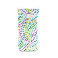 Jiayangzi Boho Tie-Dye Sunglasses Case Soft Ultra Light Eyeglass Case Portable Goggles Pouch PU Leather Reading Glasses Holder for Woman Man Girl Boy Teen