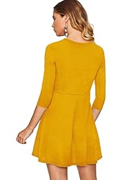 Floerns vestido corto de patinador con cuentas para mujer