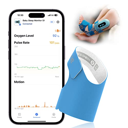 Babytone Baby Oxygen Monitor, Baby Sleep Monitor, Tracking Avg O2
