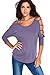 PinkWind Women's Summer Cut Out Cold Shoulder T Shirt Blouse Tops