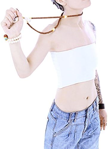 Vinaka Les Lesbian Tomboy Chest Binder for Women Super Flat Breathable Vest (us s = label l, strapless white)