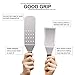 HaSteeL Metal Spatula Set of 5, Stainless Steel Grill Spatula & Griddle Scraper - Multipurpose Griddle Accessories for BBQ Hibachi Teppanyaki Flat Top Cooking, Riveted Handle & Dishwasher Safe