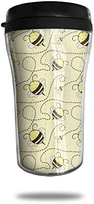 Auh22 Coffee Tumbler Curve Travel Office Mug ABS Bumblebee Repeat Coffee Cup Insulated Carry Hand Cup