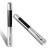 TRD Logo 12cm Carbon Fiber Polished Black Aluminum Screw-On Short Antenna