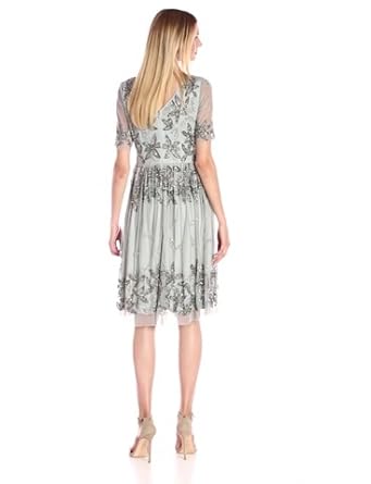 fit and flare cocktail dress with sleeves