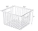SANNO Household Wire Storage Basket Bins Organizer with Handles for Kitchen, Pantry, Freezer, Cabinet - 1 Pack