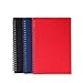 GRT 3 Packs Soft Cover Spiral Notebooks with Lined Paper A5 Steno Notepad 150 Sheets Totally, Wirebound Notebook for Home Office School Travel Diary Memo Journal, 8.25 x 5.55 inch (Black Red Blue)