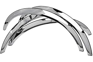 QMI 275011 - Fender Trim Compatible with Ford Ranger Pickup Half Arch Mirror Polished Stainless Steel Wide Width Set Of 4