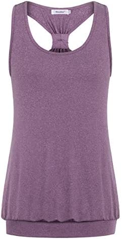 Sixother Racerback Tank Tops for Women Banded Bottom Workout Gym Athletic Shirts