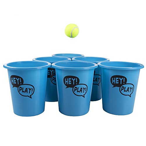 image for Bucket Ball Giant Beer Pong Outdoor Game Set for Kids and Adults with 