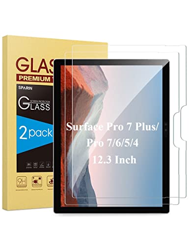 Photo 1 of SPARIN [2 Pack] Screen Protector for Surface Pro 7 Plus/Surface Pro 7 / Surface Pro 6 / Surface Pro (5th Gen) / Surface Pro 4, Tempered Glass with Surface Pen Compatible/Scratch Resistant