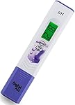 Digital Aid Professional pH & Temperature Meter. Large Backlit LCD Screen. Range 0.00 to 14.0 pH; 32° - 140°F. 3 Free Buffer Solution Powders. Accurate and Reliable.