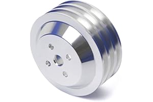 CVF RACING High Flow V-Belt Water Pump Pulley Replacement for Ford FE 390 427 428 Engines- 3 Groove AC