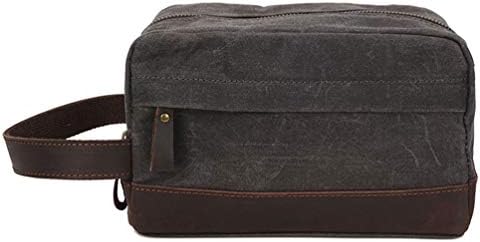 YANJINGHONG Mens Toiletry Bag for Men Canvas Travel Organizer Shaving Kit Cosmetic Makeup Bag and Bathroom Accessories
