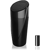 SGLRT Car Trash Can Bin with Lid - Car Garbage Can Cup Holder - Black Mini Leakproof Vehicle Trash Garbage Can Bin with 20pcs