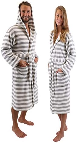 Betz Bathrobe Super Soft Bath Robe Hooded Unisex Gown Wrap Nightwear Rome