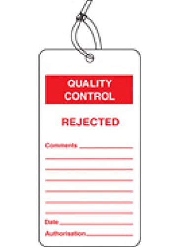 Caledonia Signs 59776 Rejected QC Tag (Pack of 10)