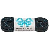 Derby Laces Black 108 Inch Waxed Skate Lace for Roller Derby, Hockey and Ice Skates, and Boots