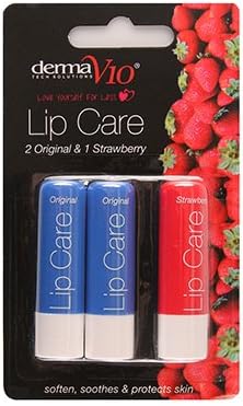 Derma V10 Lip Care Sticks 2 Original 1 Strawberry Pack