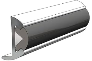 TACO Marine A11-0347BLY12D Aluminum Rub Rail, 1-1/8" H x 5/8" W