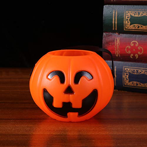 image for BESTOMZ Pumpkin Mini Buckets - Plastic Barrel Ornaments Candy Bucket D