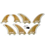 Gold Coast Surfboards - Thruster & Quad FCS Surfboard Fins Set - Fiberglass Reinforced Polymer Surfboard Fins for FCS Fin Boxes - Includes Extra Fin Key - Simple, Durable FCS Fins